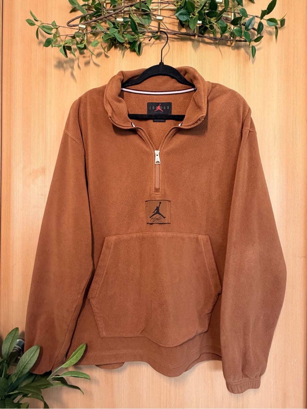 Jordan Quarter-Zip Brown Fleece Jacket